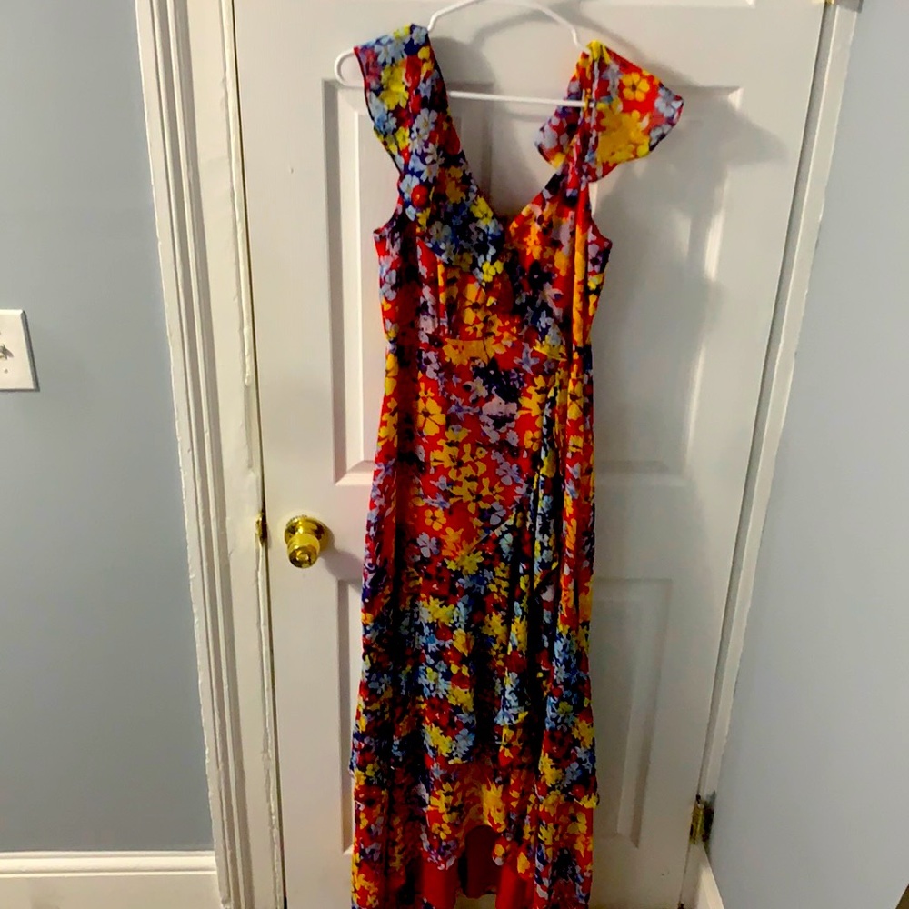 Lulus floral chiffon dress